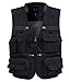 Produktbild KEFITEVD Herren Anglerweste Viele Tascgeb Sommer Wasserabweisend Outdoorweste Wandern Trekking Multi Taschen Jagdweste Multifunktion Schwarz M