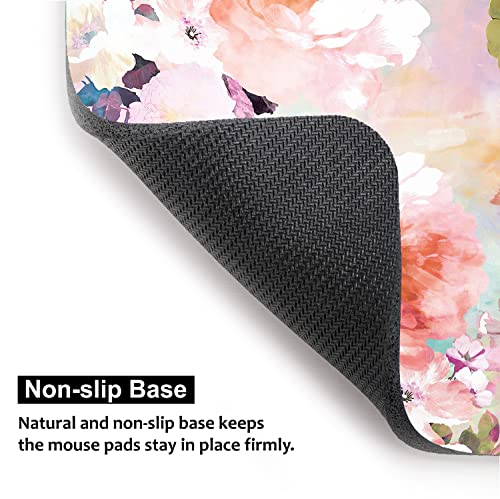 Image of Small Mouse Pad 6 x 8 Inch, Audimi Mini Mouse Pad Thick for Laptop Wireless Mouse Home Office Travel, Portable & Washable (Flower)