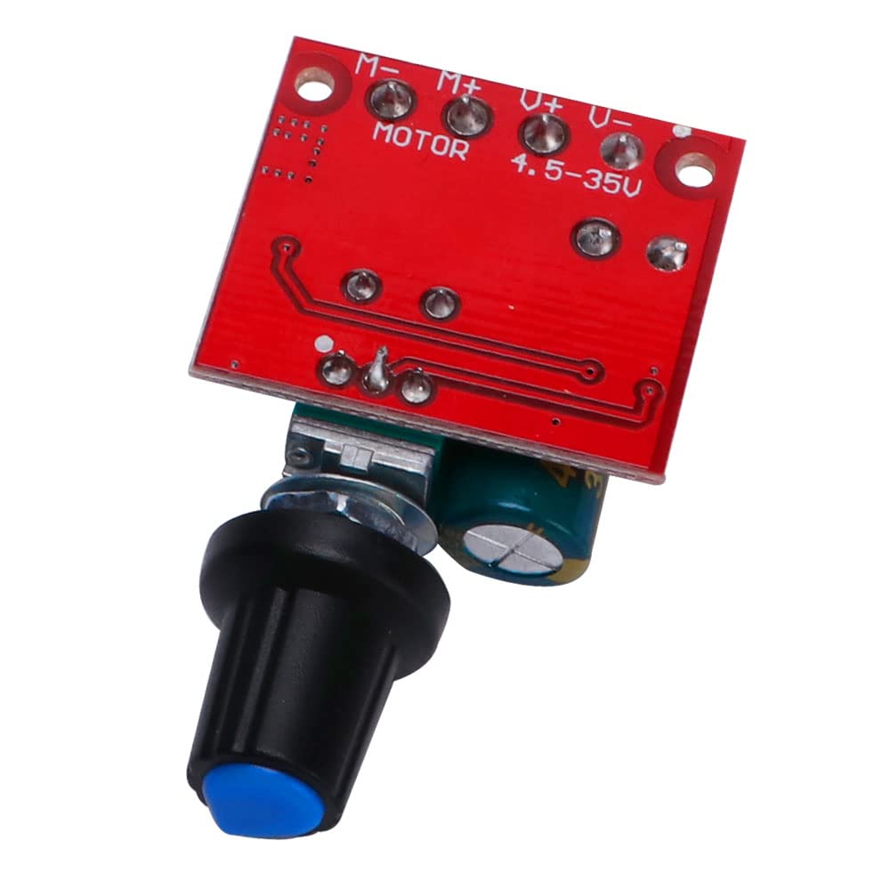 VooGenzek 4 Pezzi 5V-35V 5A 90W Regolatore di Velocità del Motore CC, PWM Interruttore del Driver Regolabile con Interruttore