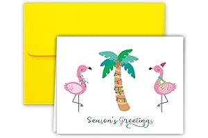 Flamingo Christmas Cards: Spread Festive Cheer with Tropical Elegance