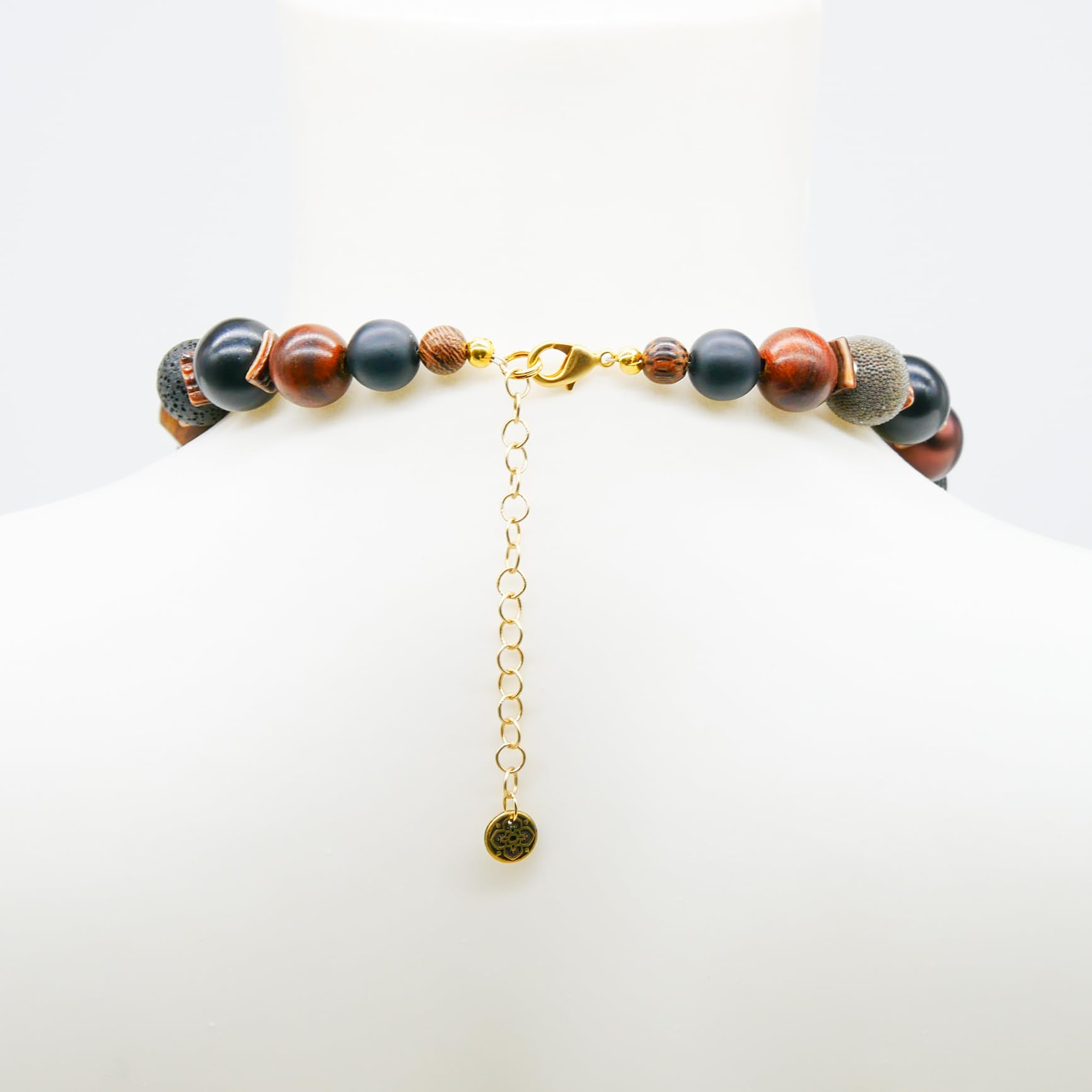 Perlenkette Halskette Damen Handmade 45 cm Statement Kette