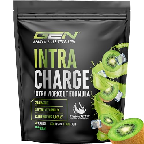 Intra Charge Workout Drink 1,2kg - Hochdosierter Komplex mit Cluster Dextrin®, allen 9 essentiellen EAAs & BCAAs, L-Glutamin, L-Glycin, Taurin, Elektrolyte Matrix - vegan (Kiwi)