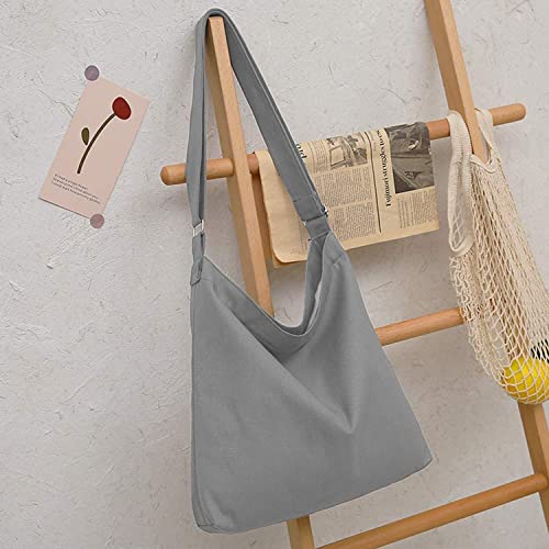 Image of Lify Women's Retro Large Size Canvas Shoulder Bag Hobo Crossbody Handbag Casual Tote - 1 Piece