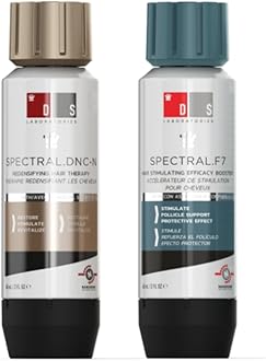 DS Labs Spectral.DNC-N and Spectral.F7 Hair Density Serum Bundle - Thickening, Volumizing, Fuller, Healthier-Looking Hair, Non-Greasy, For Men & Women, 60ml