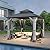 COVERONICS 8.5FT x 8.5FT Outdoor Wood Gazebo - Patio Wooden Gazebo with Galvanized Steel Hardtop, Heavy-Duty Double Roof Pavilion with Netting & Curtains for Garden, Poolside, Deck, Backyard