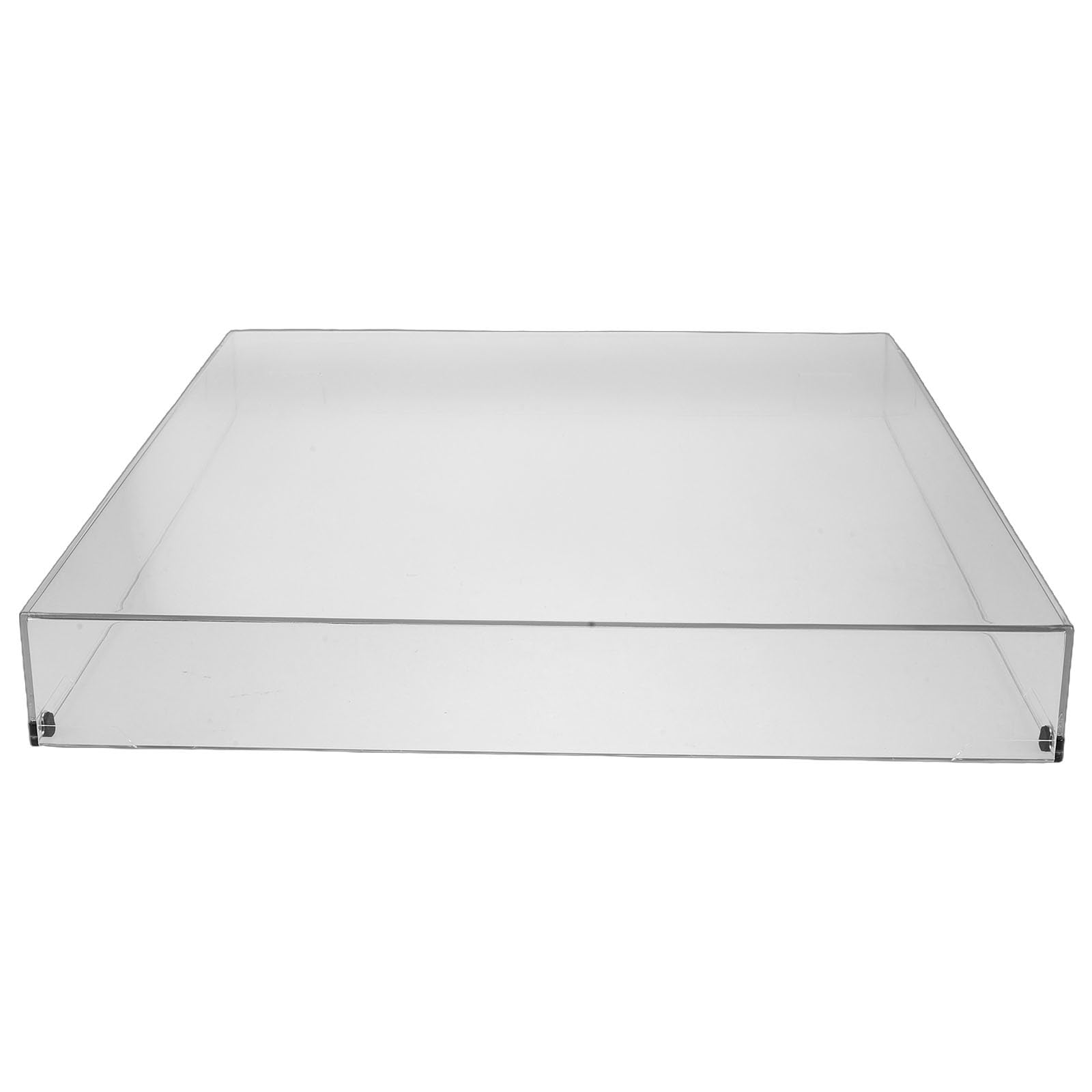 Tapa Antipolvo acrílica para Tocadiscos - Tapa Rectangular Transparente para Tocadiscos - Protector Antipolvo para estéreo para Equipos de Audio 16.2x13.2x2.4 Pulgadas