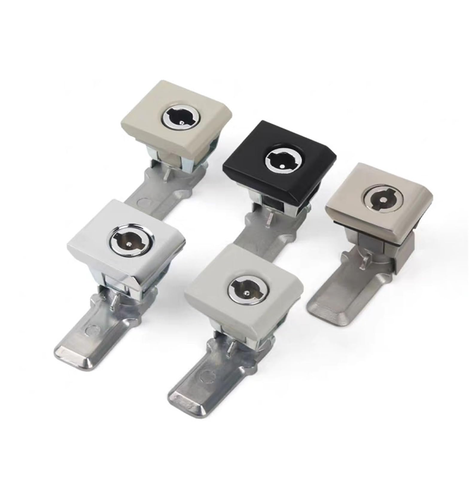 Ntbpeyzvqf Bright Chromium Ms813 Square Lock Tongue Ae Box Electrical Cabinet Door Hardware Industrial 1Pcs(Bright Chromium)