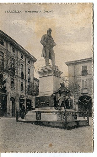 1937 Stradella Monumento A. Depretis Guller dest. Palermo FP B/N VG Cartolina Postale