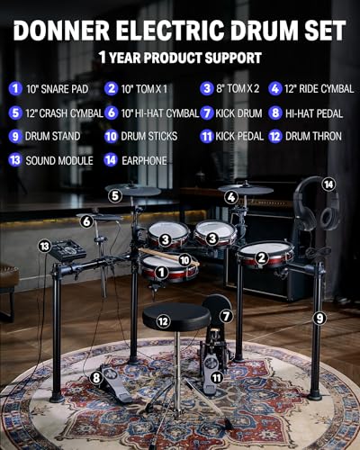 Donner EC6782-JP Ded-200 Max Electronic Drum Set thumb #6
