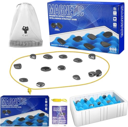 Magnetic Chess Game - Fun Tabletop Game, Strategy Game for Kids and Adults with Magnets, Fun Tabletop Multiplayer Chess for Family Party (Rope + Sponge)