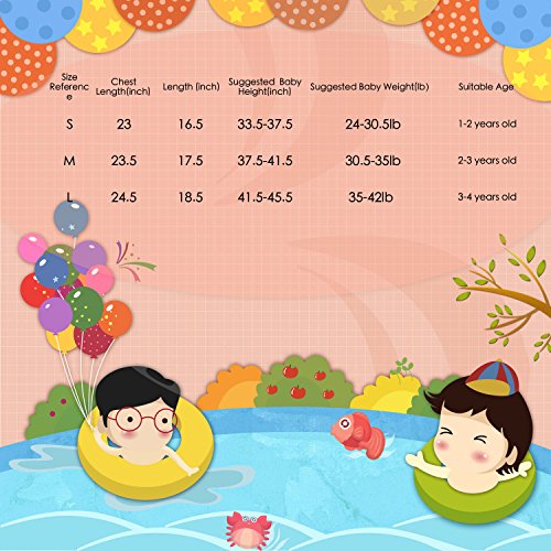 Wowelife Baby Float Suit with Arm Bands Toddler Floating Swimsuit with 8 Removable Buoyancy Sticks for Boys and Girls, 1-4 Years (Light Pink, S(Chest 23,Length 16.5inch)) - Thumbnail 2
