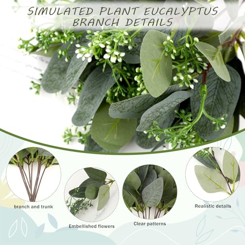 Jeffdad 12 Pcs Eucalyptus Stems Leaves Mixed - Image 4