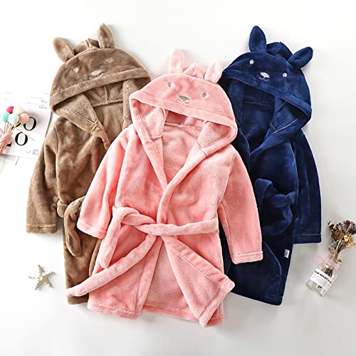 Girls Fleece R𝐨be Boys Cute Cartoon Animal Bear Hooded Plush Bathr𝐨be Soft Flannel R𝐨be For Kids4