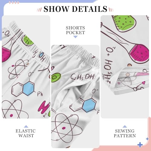 ZZXXB Chemistry Science Experiment Boys Long Pants Soft Trousers Elastic Waist Kids Lounge Bottoms with Pockets S-XL4