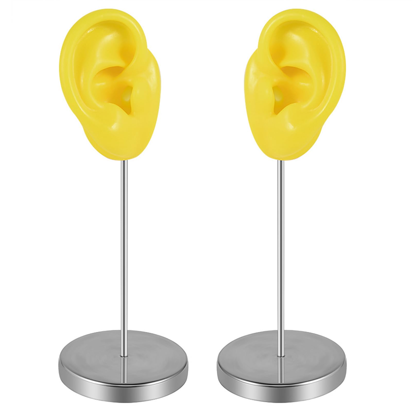 GKOXUQ Flexible Silicone Ear Mannequin for Piercing Techniques Realistic Left and Right Human Ear Molds Jewelry Exhibits Props