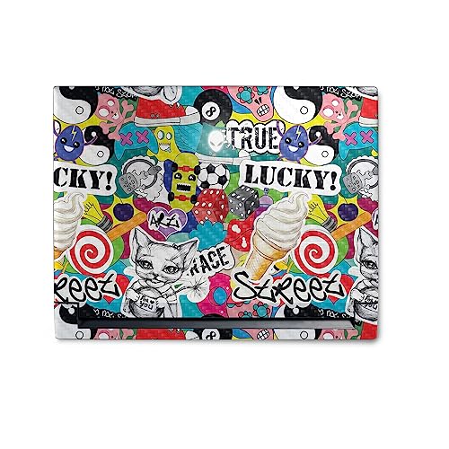 Image of MightySkins Carbon Fiber Skin Compatible with Alienware M18 R1 (2023) Full Wrap Kit - Sticker Bomb | Protective, Durable Textured Carbon Fiber Finish | Easy to Apply & Change Styles | Made in The USA