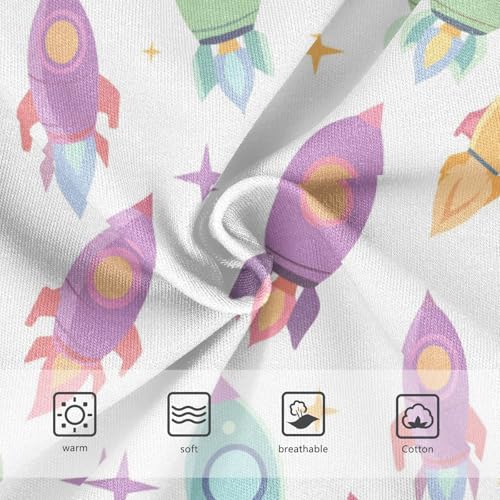 Wusikd Cute Rocket Girls' Underwear Cotton Colorful Girls Briefs Soft Toddler Underwear 2T3