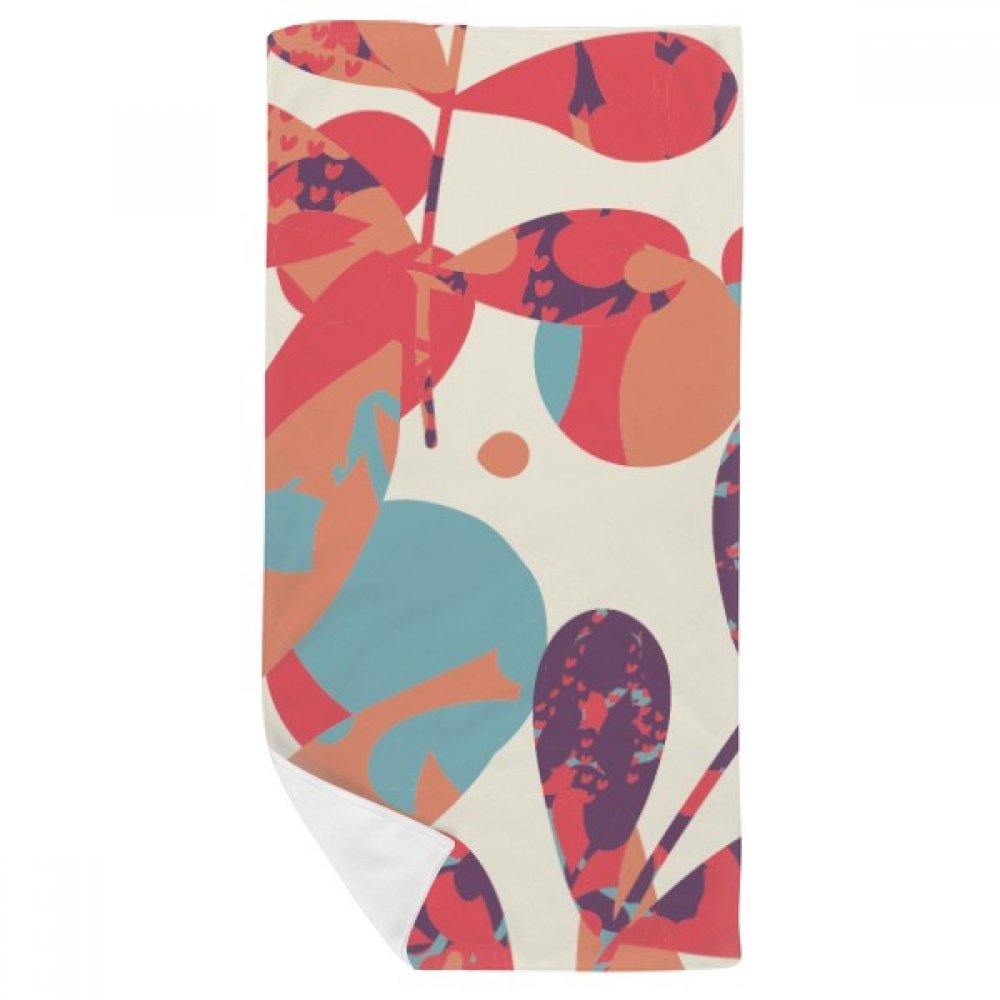 Serviette de bain peinture végétale en textile doux haut de gamme 35 x 70 cm