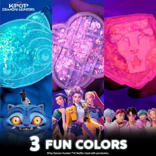 Image of Netflix Kpop Demon Hunters Gelli Gels 3 Pack - Slow-Flow Glitter Squishy Sensory Toys, Squeeze Stress Toy for Kids & Teens, Satisfying Sugar Squish Fidget
