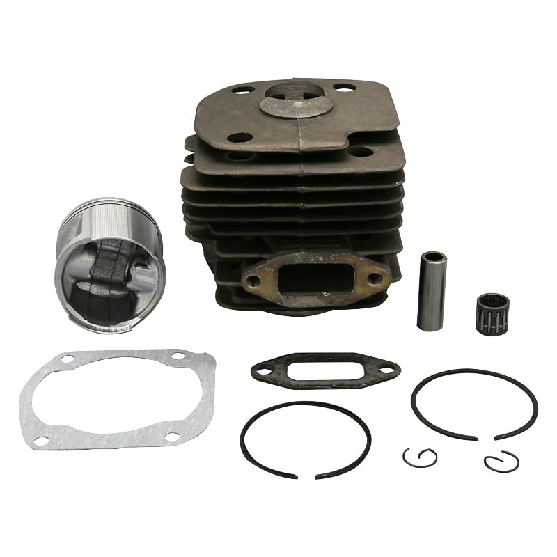 Accesorios de herramientas 5 0mm y Pistón de cilindro más grande de 52 mm ajuste para Husqvarna 371 372 372X 365 XTORQ Piezas de recambios de motosierra de gasolina de jardín 575255702(Hus 372 50mm)