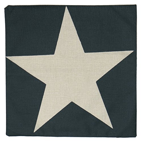 Luxbon Nera Stella Federa per Cuscino in Contone