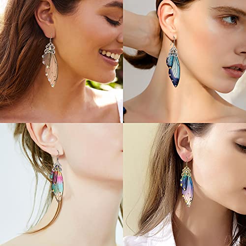 BriLove Butterfly Wing Hook Earrings Elegant Crystal Insect Dragonfly Drop Dangle Jewelry for Women2