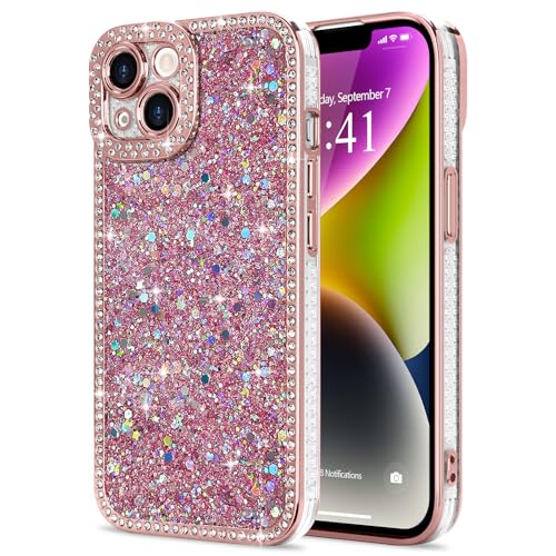 Lafunda for iPhone 14 Case Glitter, Luxury Shiny Bling Sparkly Phone Cover with Crystal Diamonds...
