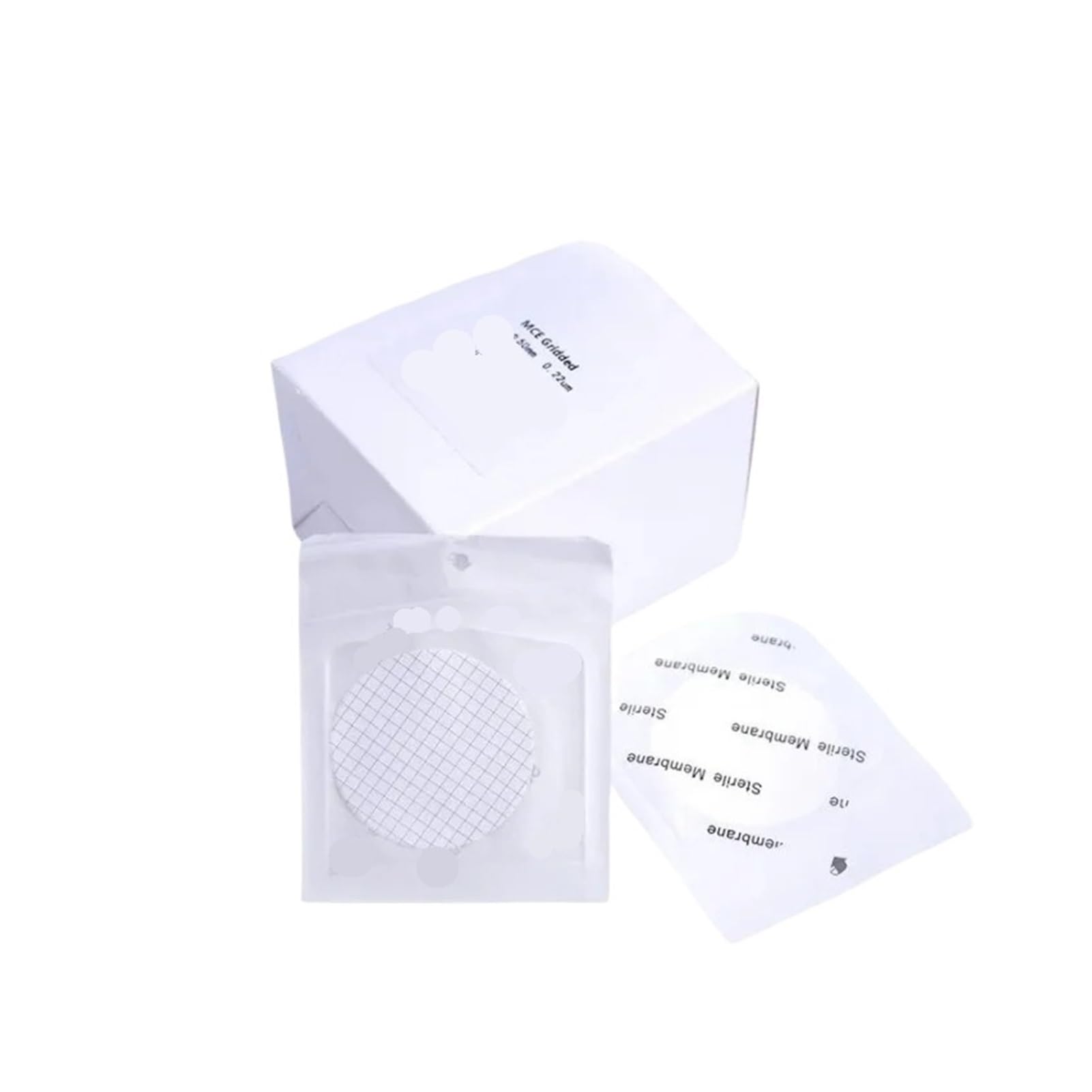 Papel de filtro cuantitativo Filtro de membrana estéril con rejilla MCE de 47 mm y 0,45 µm for microfiltración (100 unidades/caja)(47mm 0.45um)