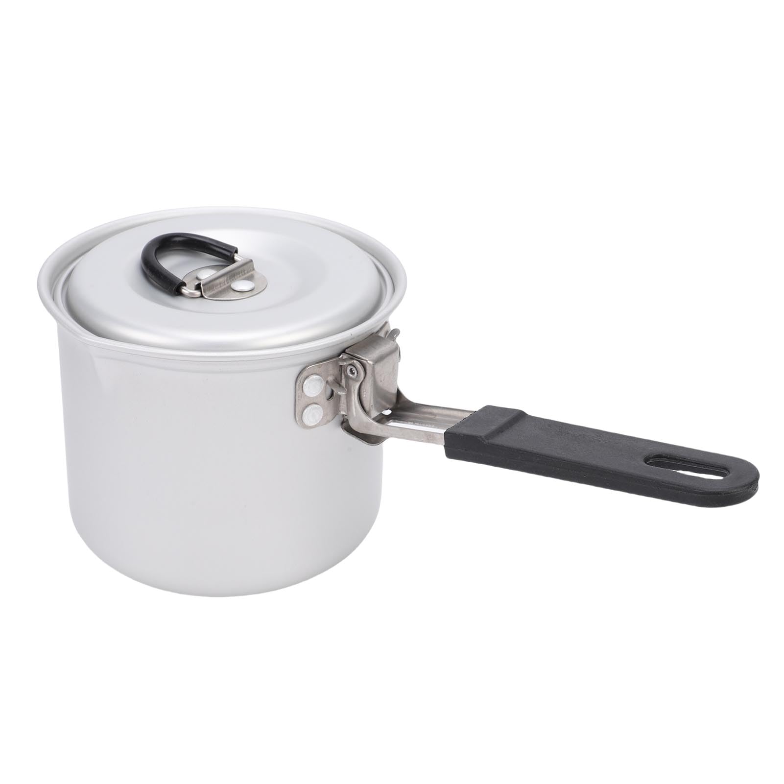 Olla Plegable para Acampar, Olla de Cocina portátil Ligera con Tapa y Mango Plegable para Acampar al Aire, mochilero y Senderismo