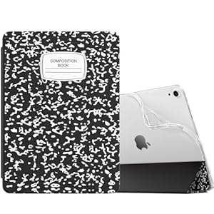 MoKo for iPad Air 11 Inch Case 7th/6th Generation M3/M2 2025/2024, iPad Air 5th/4th Gen 10.9" 2022/2020, Translucent Frosted Soft TPU Back Cover, Slim Protective Cover, Auto Wake/Sleep, Notebook Black