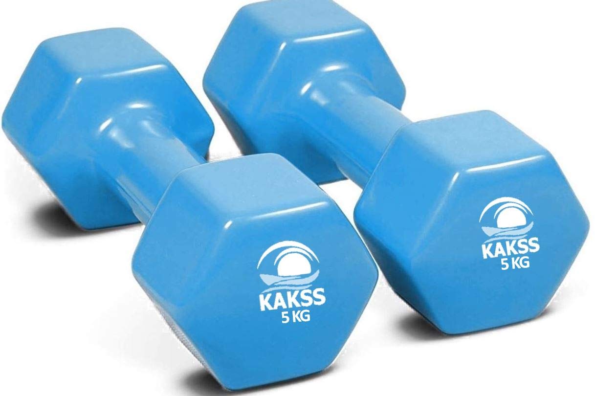 Kakss Cast Iron Vinyl Dumbbells - 1.5KG Pair -7 Kakss Cast Iron Vinyl Dumbbells - 1.5KG Pair -7