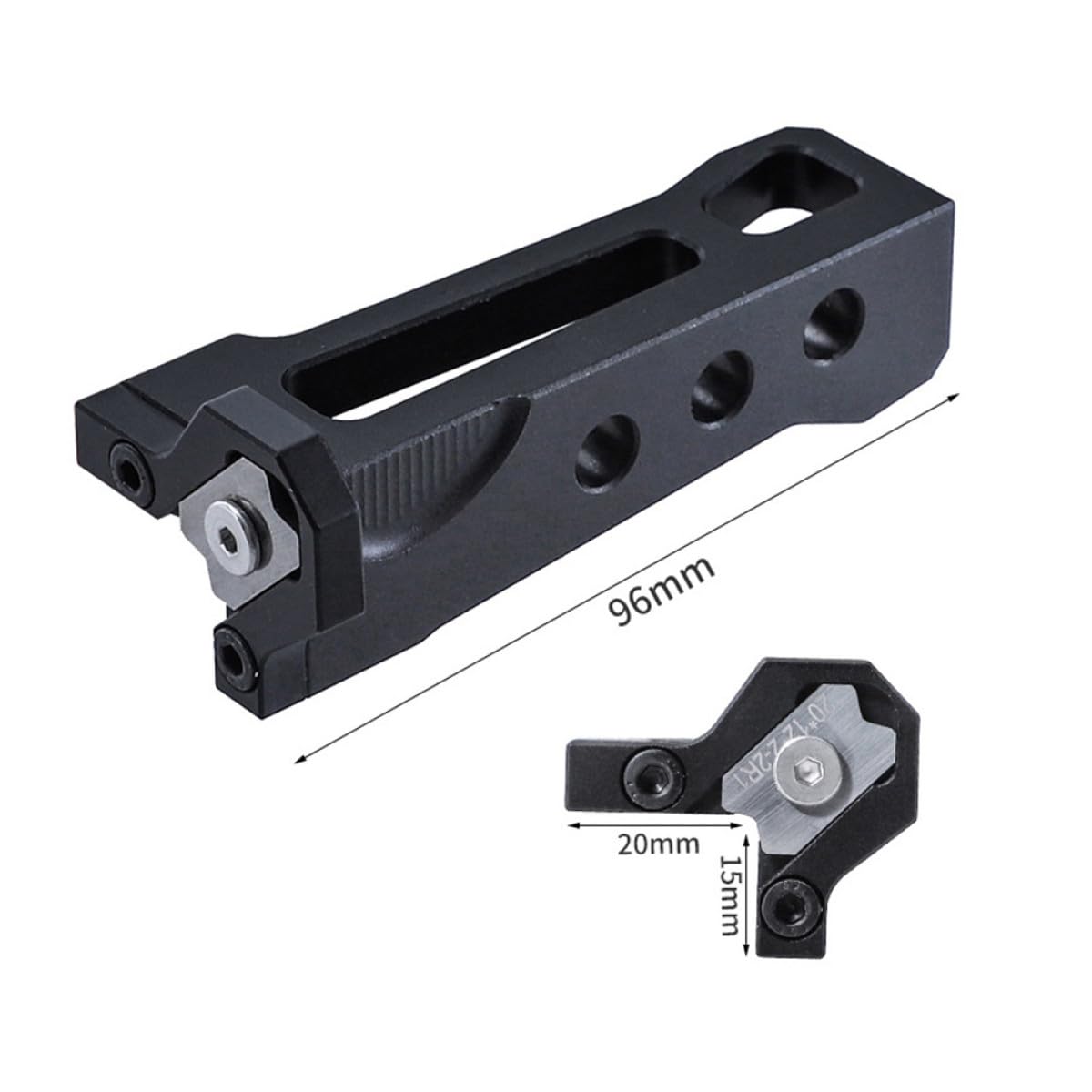 Pialla Manuale per Lavorazione del Legno in Lega di Alluminio 6061 Lame Intercambiabili a Raggio Curvo, Utensile da Banco per Rifinitura e Sbavatura Legno, Set da 4 Pezzi