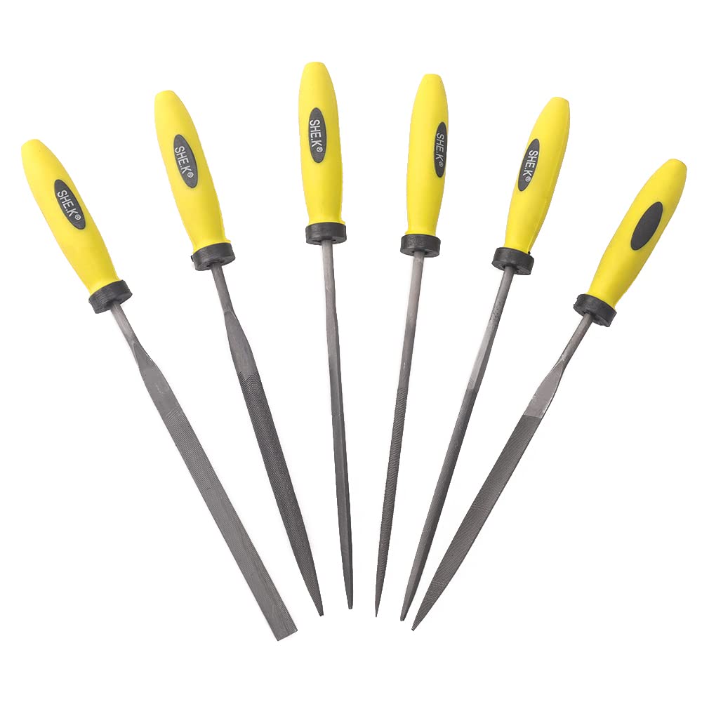 Oudtinx Needle File Set (6 Piece Set) Includes Flat, Flat Warding, Square, Triangular, Round, and Half-Round File 3x150mm - Image 3