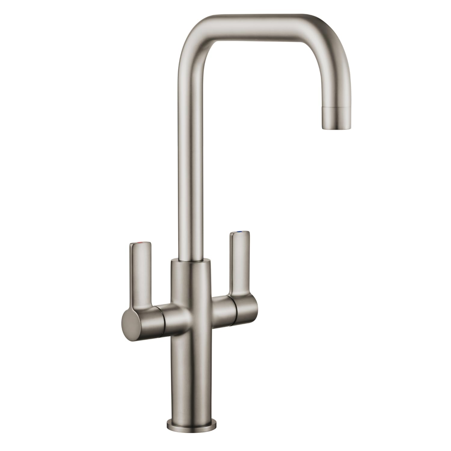 Clever Alpina Right Two Handle Mixer Kitchen Sink Tap, Brushed Nickel