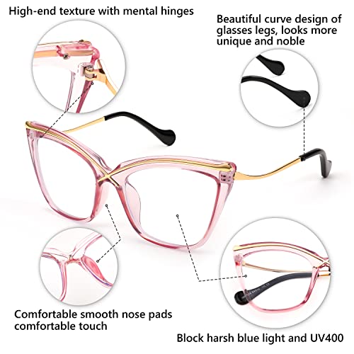 FEISEDY Occhiali anti Luce Blu Donna Occhiali da