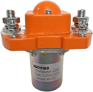 JWDAWN ZJ200D 12V 24V 36V 48V 72V 80V 200A DC Contactor 12 24 36 48 72 80 Volt 200 Amp NO Solenoid Switch Relay for Electric Forklift Vehicle Material Handling Pallet Truck Golf Cart Stacker (48V)