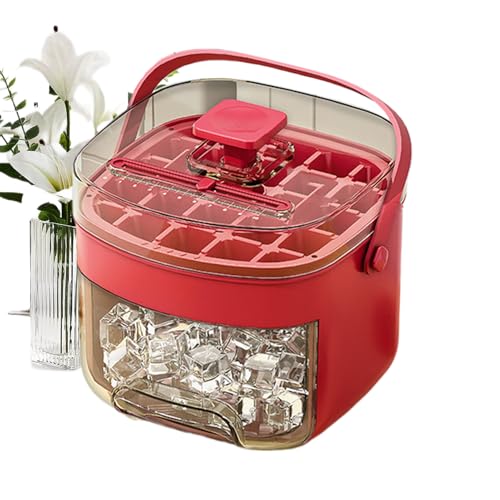 Moldes De Hielo De 200 Ml - Bandeja De Cubo Helado Con Tapa Y Bandeja | FreenContainer Fácil De Liberación Para Whisky De Cóctel Bandejas De Jesine De 24 Rejillas - Bandejas De Congelación Apilable