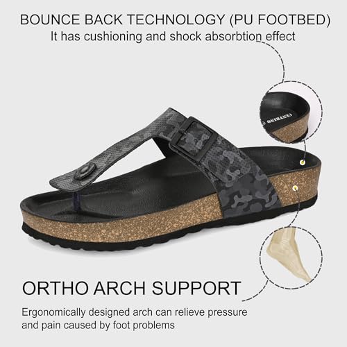 Image of Centrino Men's Berkin-Style Slip-On Sandals | Open Toe Design | Soft PU Footbed | Lightweight & Comfortable | Arch Support | On-Grip Sole | Casual Outdoor Wear (9214)