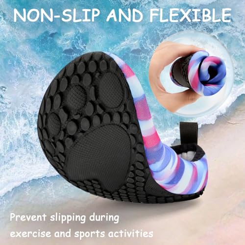 Image of ANLUKE Kids Boys Girls Water Shoes Barefoot Aqua Socks Fast Dry Beach Swim Outdoor Sports Shoes for Toddler