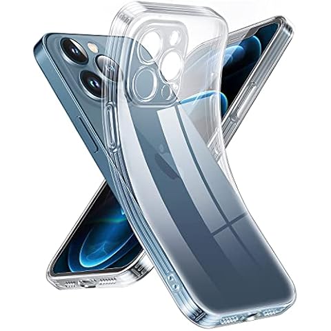 Supdeal Crystal Clear Case for iPhone 12 Pro, [Not Yellowing] [Camera Protection] [Military Grade Drop Tested] Transparent Shockproof Protective Phone Case Soft Silicone Slim Cover, 6.1", Transparent Cover
