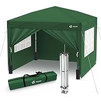 VOUNOT® Gazebo 3x3m Pieghevole con 4 Parti Laterali, Gazebo da Giardino Tenda Padiglione