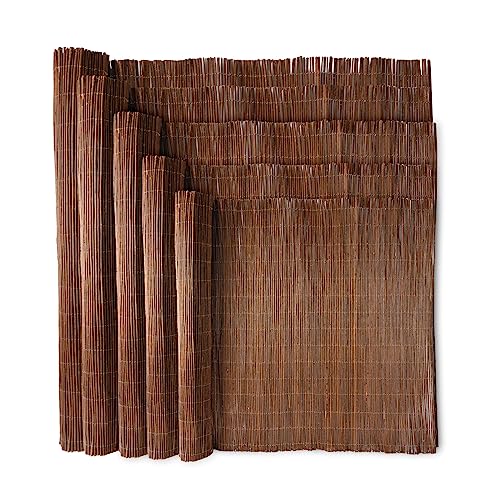 Wadan 1m x 4m Willow Bulrush Natural Garden Fence Panel Screening Roll Privacy Border Wind & Sun Protection