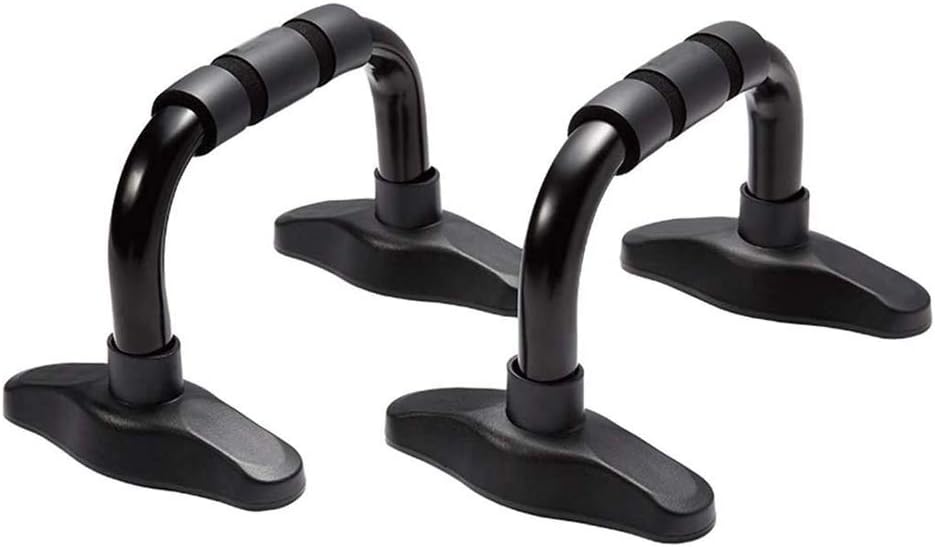 Stand with Adjustable Heights Includes Jump Rope Cushioned Foam Grip and Non-Skid Pad for Home Workout, Chest Tricep Bodyweight Training