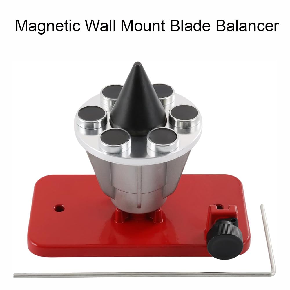 SagaSave Equilibrador de cuchillas para cortacésped, balanceador de cuchillas de montaje en pared, equilibrio preciso, herramienta de equilibrio de cuchillas para cortacésped