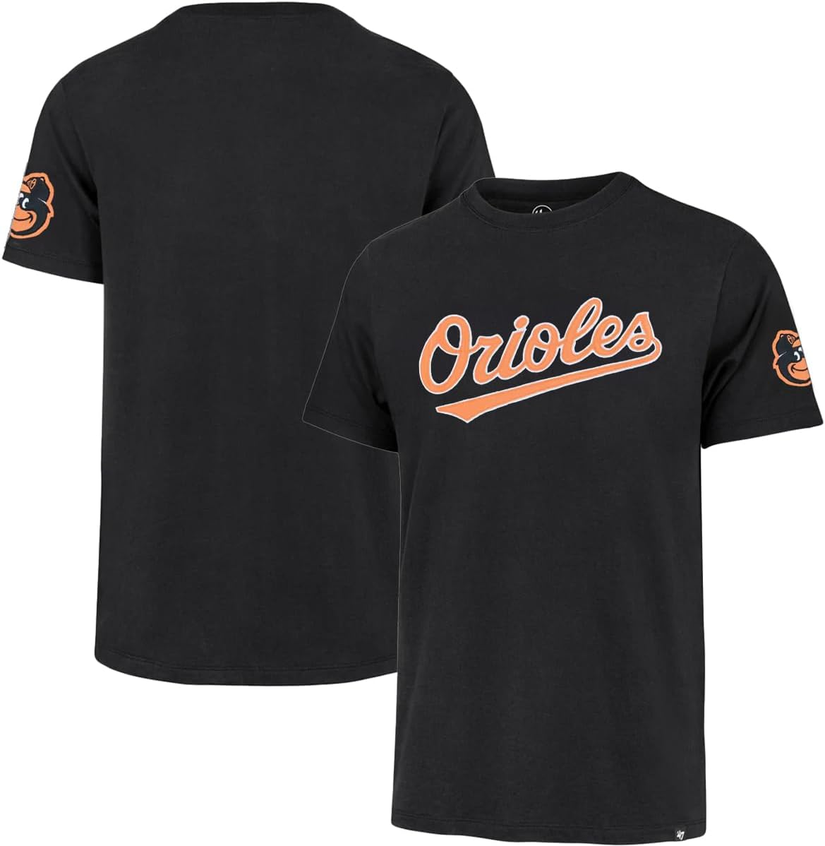 47 Brand MLB Men's Fieldhouse Franklin Team Color Embroidered Wordmark Primary Logo Short Sleeve Baseball T-Shirt