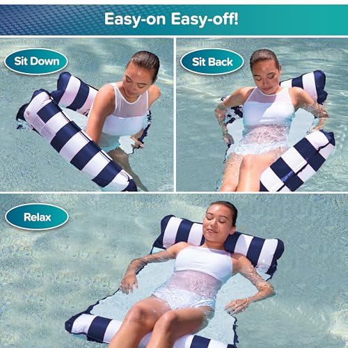 aqua 4-in-1 monterey hammock pool float amp water hammocks 1-2-3-4 multipacks  multiple colorsstyles  for adults and kids floating