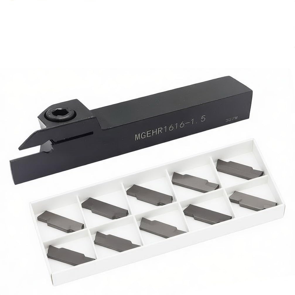 MGEHR2020-3+plaquita(10PC) 20mm mango de torno CNC 3mm plaquita de acero para herramienta de corte indexable de ranurado de metal en torno
