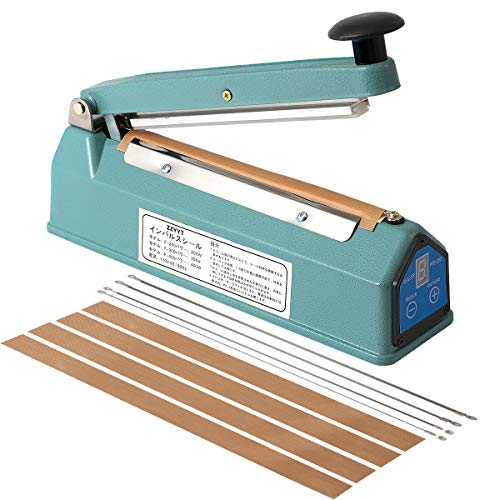 シーラー200mm高性能インテリジェントシールく 9段階に調整 LEDデジタル表示 交換用ヒーター線付き*4