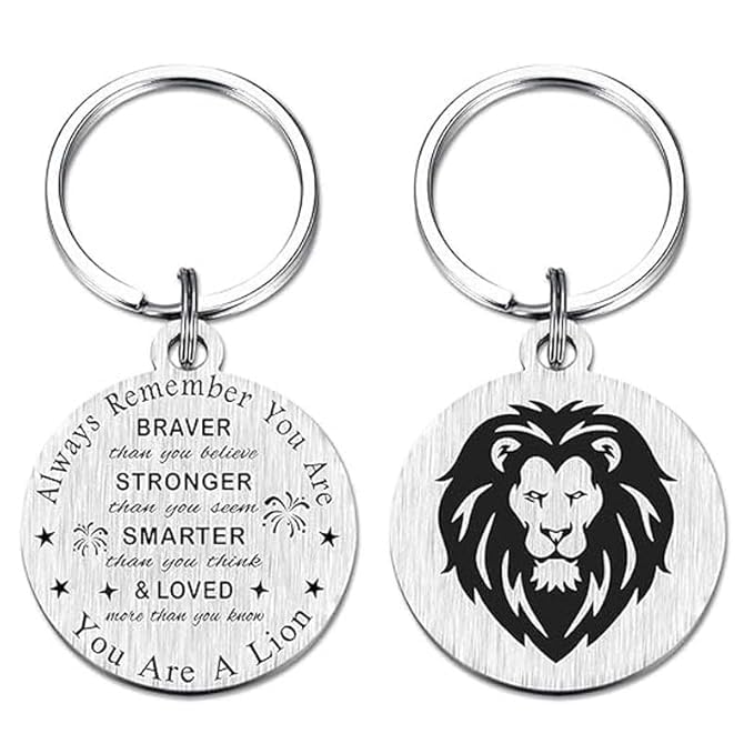 Porte-clés Always Remember You Are acier inoxydable argenté taille Medium
