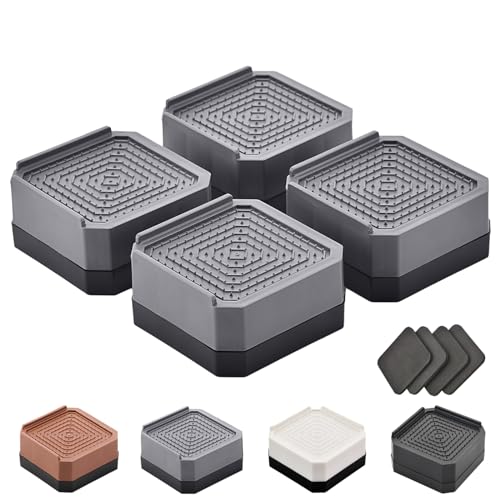 Image of EclatBain Adjustable Bed Risers 1.5 Inch, 4000 lbs, 4 Pack Gray